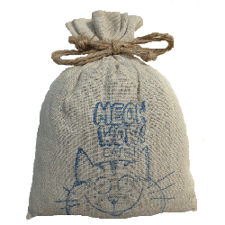Meow Wow! Organic catnip linen sack
